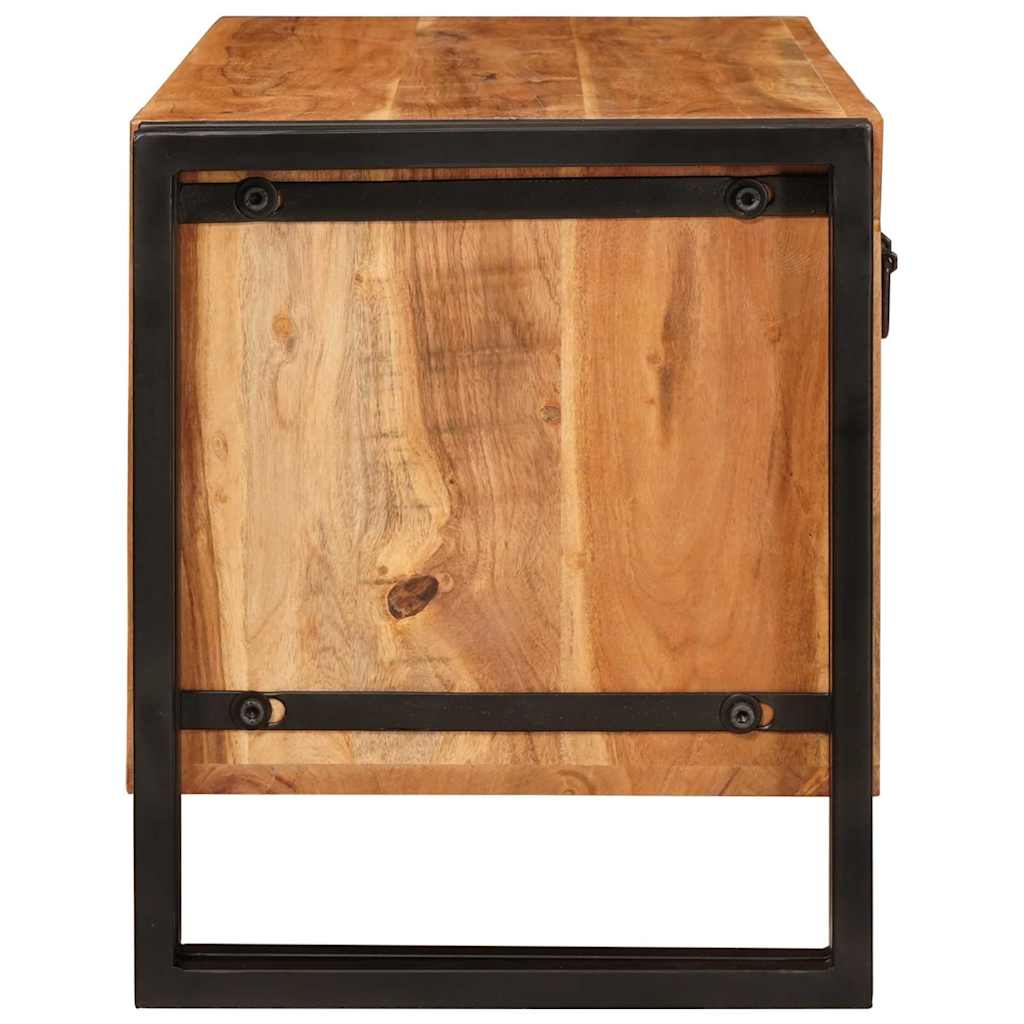 Schuhschrank mit Regal Braun 90 x 38 x 45 cm Akazie Massivholz